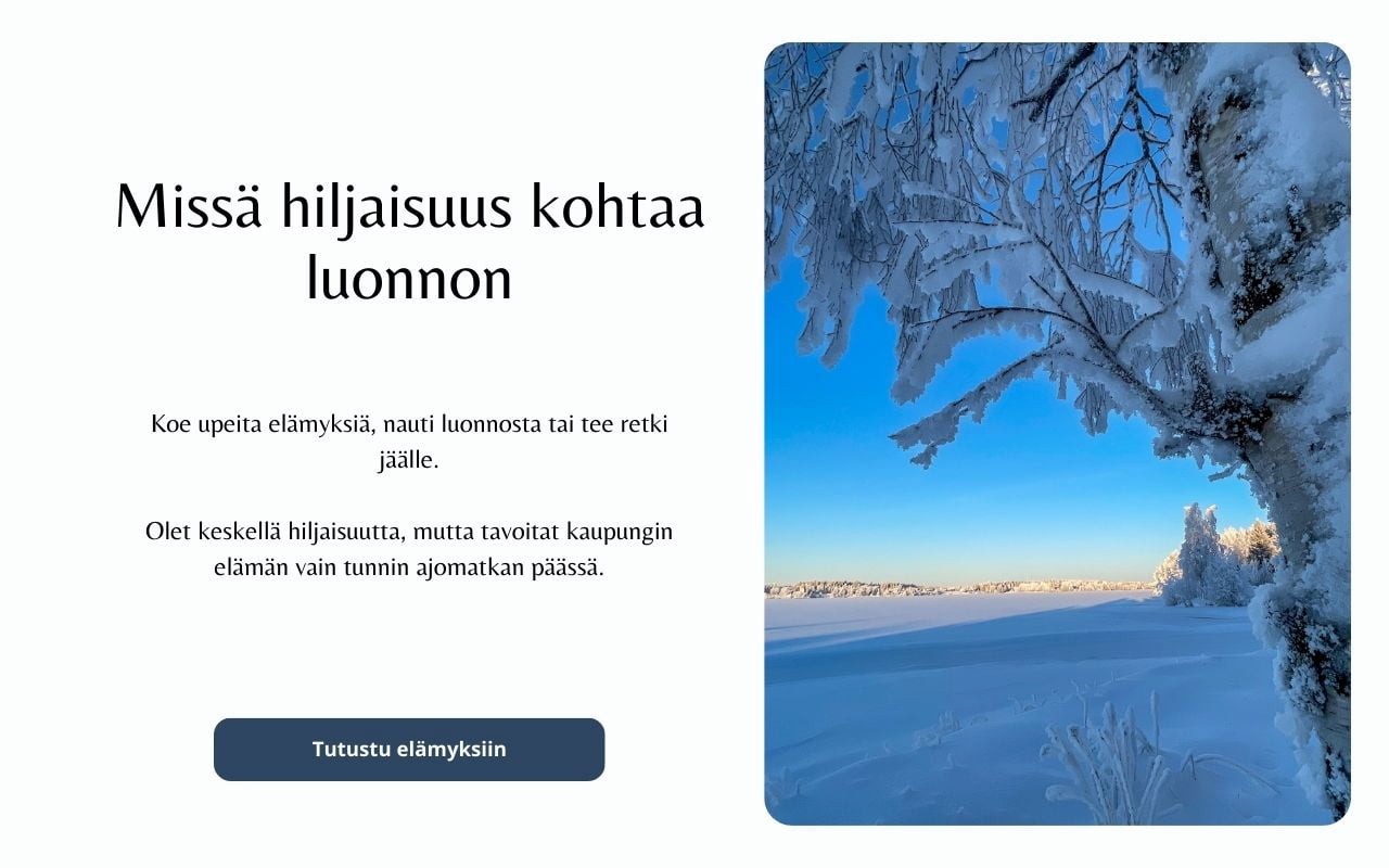 Studio Yliniemi esimerkki case puutarhamyymälä. Studio Yliniemi matkailuyrityksen verkkosivuesimerkki.